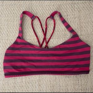 Stripped Lululemon Bra - Size 6